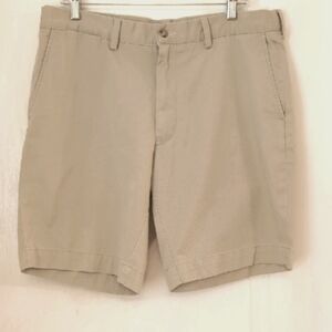 Polo Ralph Lauren Khaki Flat Front Chino Shorts. Size 35